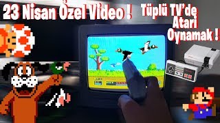 Tüplü TVde Atari Oynamak  Sizi Çocukluğunuza Döndürecek Video  23 Nisan Özel [upl. by Hsaniva]