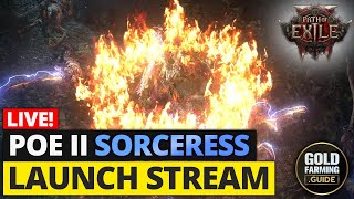 PoE 2 Sorceress Launch Stream  Spark Flame Wall  Early Campaing  Giveaways Path of Exile 2 Hype [upl. by Yacano826]