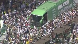 FESTA DA TORCIDA DO PALMEIRAS NO EMBARQUE PARA FORTALEZA [upl. by Herold]