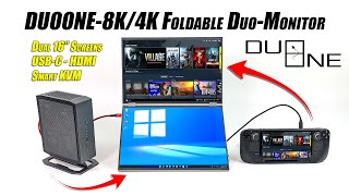 The AllNew DUOONE Is An 8K4K Foldable Dual Monitor HandsOn Test [upl. by Viola]