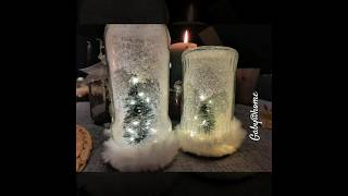 Winterlichter mit Tannenbaum und Lichterkette recycling upcycling diy snow winter shorts [upl. by Felipa703]