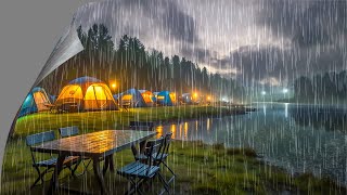 The sound of rain falling on the roof of a tent in the middle of the forest [upl. by Karyl]