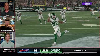 ‘YOU GOTTA BE KIDDING ME’ 😮 Eli amp Peyton react to Jets’ walkoff TD in OT  ManningCast [upl. by Haleigh58]