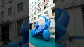 Inflatable Balloon Airglow Blue Shark For Advertising Inflatables Nightclub Decoration [upl. by Cornela]