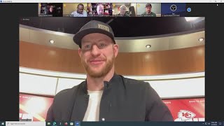 Chiefs introduce backup QB Carson Wentz [upl. by Kramlich227]