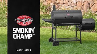 CharGriller Smokin Champ 1624 Charcoal Grill  CharGriller [upl. by Eillehs894]