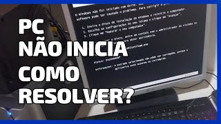 Como Resolver Problema de O Windows não foi iniciado corretamente 🔋 [upl. by Rehpatsirhc]