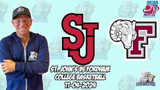 St Johns vs Fordham 11424 Free College Basketball Picks and Predictions  NCAAB Pick [upl. by Freud]