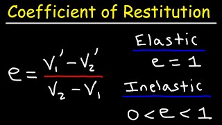 Coefficient of Restitution  Inelastic Collisions and Elastic Collisions  Physics [upl. by Neysa]