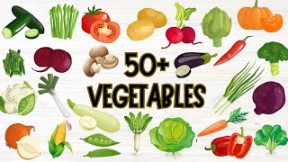 Learn Vegetables for Kids  50 Vegetables Name in English Fun and Educational Video  Kids Stuffz [upl. by Nyladnar]