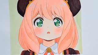 how to draw Anya how to draw anime characters step by step Anya drawing tutorial anime drawing [upl. by Yetak]