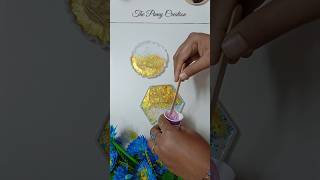 Resin plate art 🎨Beginner step by step shorts craft resincrafts resinart ytshorts youtubeshort [upl. by Ainelec]