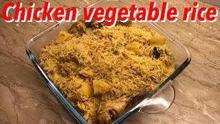 Chicken vegetable rice  Recipe by Fakhra’s kitchen [upl. by Arimlede551]