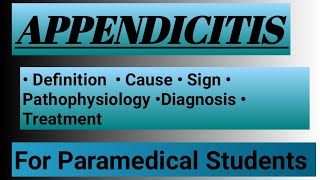 Appendicitis in hindi  cause  pathophysiology  Types  Diagnosis treatment [upl. by Nidnarb402]