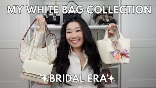 MY ENTIRE WHITE BAG COLLECTION🤍 [upl. by Nnairrehs]