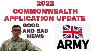 2022 Commonwealth Application Update  British Army Commonwealth Application [upl. by Essirehc]