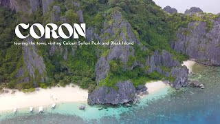 CORON PALAWAN 🏝️ touring the town visiting Calauit Safari Park and Black Island [upl. by Morgun353]