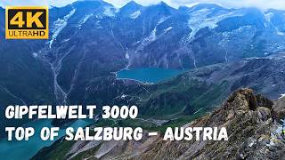 Gipfelwelt 3000 Zell am See  Kaprun  Top of Salzburg  Austria Drone footage 4K [upl. by Cloe]