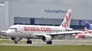 Landing amp Take Off Airasia A320216 At Kuala Lumpur Intl Airport KLIAKULWMKK [upl. by Schroder984]