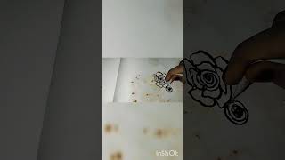 Easy way to draw unique flower in henna 🌹😱hennadesigns mehendi khafifflowertrending viralvideo [upl. by Prudhoe163]