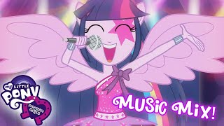 My Little Pony Equestria Girls  MUSIC MIX Music Videos amp Singalongs  MLPEG [upl. by Annyl]