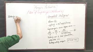 Monges Method 10Use of Lagranges Method 4 by Yogendra Bahadur Singh [upl. by Atinav439]