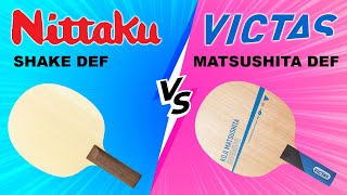 Victas Koji Matsushita Defensive VS Nittaku Shake Defence  Defensive Table Tennis Blades [upl. by Eric412]