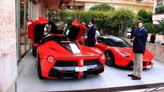 2 LaFerrari in Monaco Start up amp Sound [upl. by Airogerg]