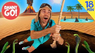 Quicksand Lava Sharks  more 🌋🦈 🐍  Dance Along Compilation  Danny Go Songs for Kids [upl. by Peony]