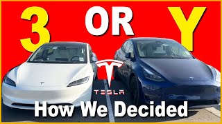 Tesla Model 3 Highland  OR Tesla Model Y How we decided [upl. by Talie]