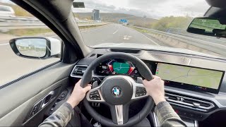 2022 BMW 320d POV DRIVE on the Autobahn  233kmh top speed [upl. by Kcireddor645]