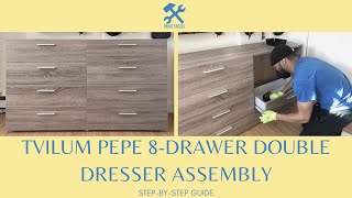 Tvilum Pepe 8Drawer Double Dresser Assembly Austin Angus SpaceSaving Farnhill Loft [upl. by Lehmann]