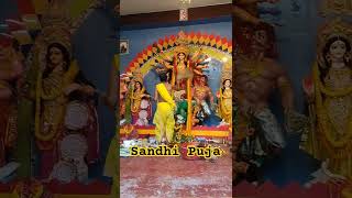 Sandhi Puja ❤️ shorts trending durgapuja2024 kolkatadurgapujapandal2024 [upl. by Sirod]