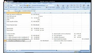 Depreciação  ICMS e PISCOFINS 24 [upl. by Modesty]