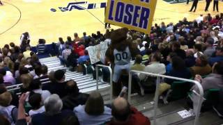 Utah Jazz bear and Cleveland Cavaliers fan go at it Original video [upl. by Iow838]