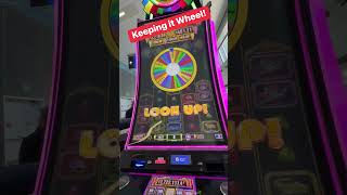 Hitting the Wheel Time bonus on wheel of fortune at Las Vegas airport Keeping it wheel [upl. by Akimehs]