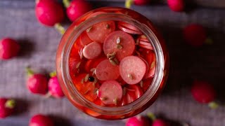 Pickled Radishes  Quick and Delicious  Easy to Make [upl. by Nwahshar830]