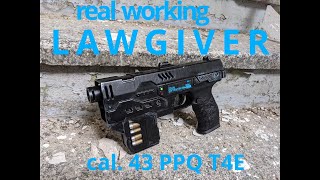 Real working Lawgiver 2012 model bodykit for cal43 PPQ T4E gun [upl. by Al37]