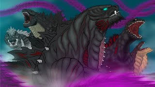 Godzilla vs Dark Void Ghidorah  PANDY Animation Kaiju BATTLE Full Version [upl. by Tibold385]