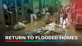 Manila residents return home after heavy downpour from typhoon Carina  ABSCBN News [upl. by Lhok]