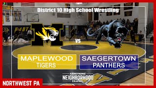 High School Boys Wrestling Maplewood vs Saegertown Jan 17 2024 [upl. by Stich]