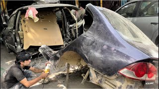 Honda Civic Back Side Crash Accident Car  Restoring Like New Civic😍 [upl. by Enytsuj]