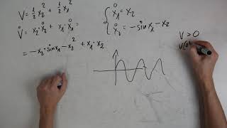 Nonlinear control lecture 4 part 5 Lyapunov stability nonlinear example [upl. by Hartzell788]