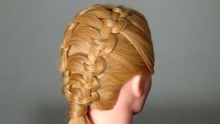 Узловое плетение на длинные волосы Knotted braid hairstyle tutorial [upl. by Airotal923]