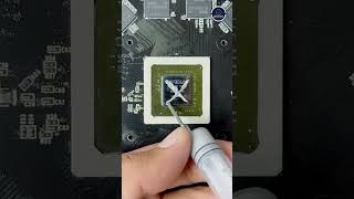 Applying Xshaped thermal paste to the graphics card processor shorts viral pc fyp tech [upl. by Nahtaj345]