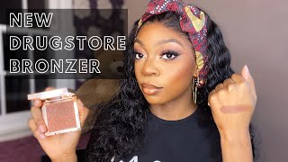 NEW DRUGSTORE BRONZER FOR DARK SKIN  REVOLUTION PRO SCULPTING BRONZER ENROBE REVIEW [upl. by Cart]