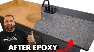 How to Epoxy Over a Cultured Marble Sink and Vanity Full Tutorial  Stone Coat Epoxy [upl. by Redman]