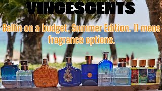 11 MENS SUMMER BUDGET FRAGRANCES [upl. by Welbie]