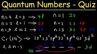 Orbitals Quantum Numbers amp Electron Configuration  Multiple Choice Practice Problems [upl. by Biddy]