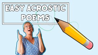 Easy Acrostic Poems For Kids  Learning From Home [upl. by Trevlac201]